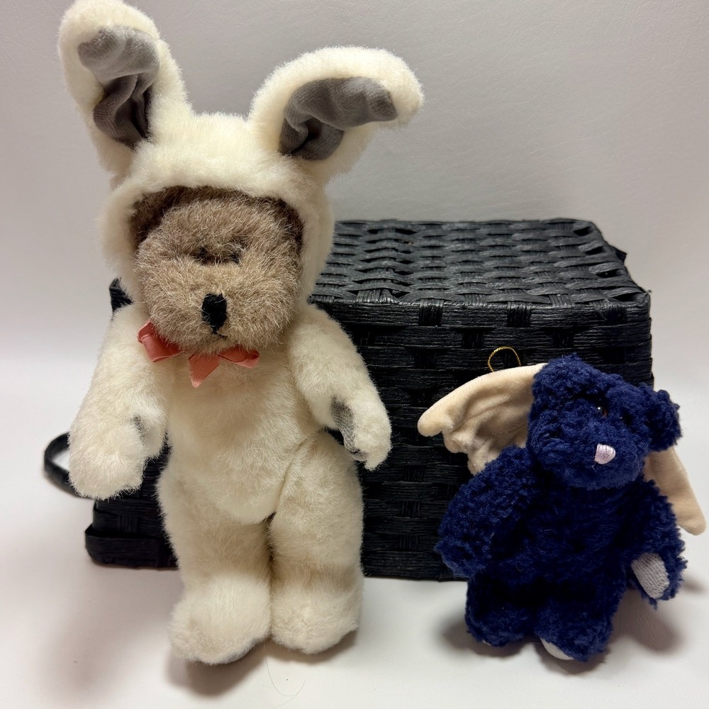 The Boyds Collection Blue Angel Bear and Master of Disguise Bunny - Picture 3 of 16